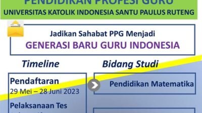 Unika St. Paulus Ruteng Resmi Buka Pendaftaran PPG