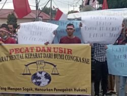 Demo Kasus Pengadaan Lahan Terminal Kembur, Masa Aksi Desak Periksa dan Copot Kajari Manggarai