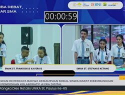 Unika St. Paulus Ruteng Gelar lomba Debat Bahasa Indonesia dan Bahasa Inggris Antar SMA/SMK