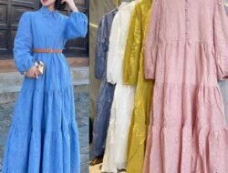 Gamis Premium Katbol Katun Bordir Bolong Cantik jadi Tren Baju Lebaran 2025